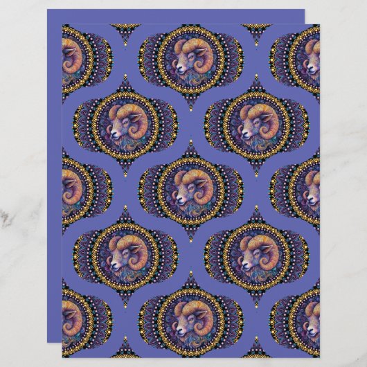 レトロお洒落アリー星占いマンダラパターン (正面/裏面)