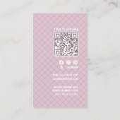 レトロお洒落アーチダスティピンクビジネスカード 名刺 (裏面)