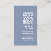 レトロお洒落アーチダスティブルービジネスカード 名刺 (裏面)