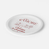 レトロお洒落イタリアンリハーサルディナー ペーパープレート (アングル)