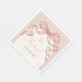 レトロお洒落オレンジ色の手引き弓ベビーシャワー スタンダードランチョンナプキン (角)