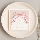 レトロお洒落オレンジ色の手引き弓ベビーシャワー スタンダードランチョンナプキン