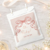 レトロお洒落オレンジ色の手引き弓ベビーシャワー フェイバーバッグ (クリップ留めされた状態)