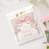 レトロお洒落オレンジ色の手引き弓ベビーシャワー フェイバーバッグ (封をした状態)