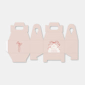 レトロお洒落オレンジ色の手引き弓ベビーシャワー フェイバーボックス (折り畳みなし)