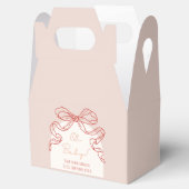 レトロお洒落オレンジ色の手引き弓ベビーシャワー フェイバーボックス (オープン)