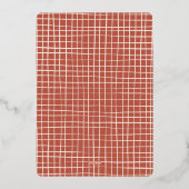 レトロお洒落クリスマスイラストアーチ写真 箔シーズンカード (裏面)