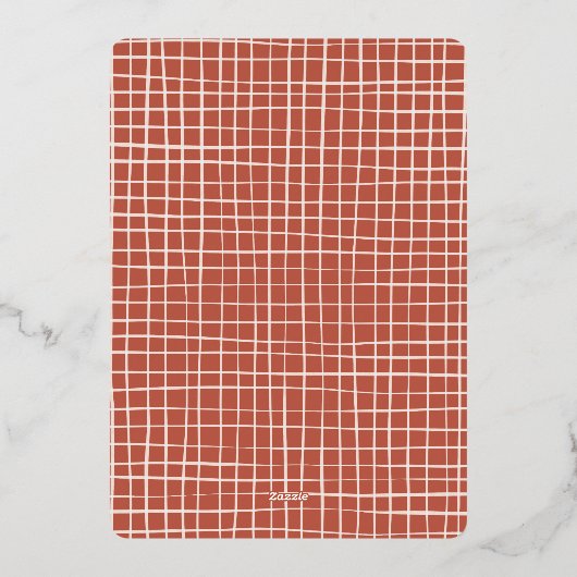 レトロお洒落クリスマスイラストアーチ写真 箔シーズンカード (裏面)