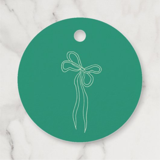 レトロお洒落セージ手引き弓ベビーシャワー フェイバータグ (裏面)