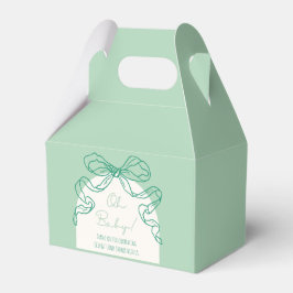 レトロお洒落セージ手引き弓ベビーシャワー フェイバーボックス