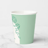 レトロお洒落セージ手引き弓ベビーシャワー 紙コップ (左)