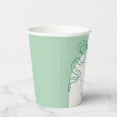 レトロお洒落セージ手引き弓ベビーシャワー 紙コップ (右)