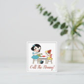 レトロお洒落チャイルド&ドッグティーパーティーナニー スクエア名刺 (スタンド正面)