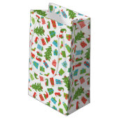 レトロお洒落ツリーギフト小妖精や小人ハットシューズクリスマス スモールペーパーバッグ (裏面アングル)