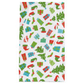 レトロお洒落ツリーギフト小妖精や小人ハットシューズクリスマス スモールペーパーバッグ (正面)