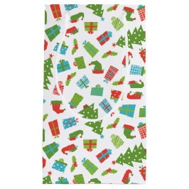 レトロお洒落ツリーギフト小妖精や小人ハットシューズクリスマス スモールペーパーバッグ