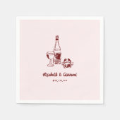 レトロお洒落ドードルアート |の結婚ナプキンス スタンダードカクテルナプキン (正面)