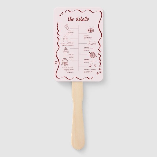 レトロお洒落ドードルアート |結婚へようこそ ハンドファン (裏面)