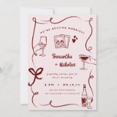 レトロお洒落ドードルアート | 結婚s 招待状 (正面)