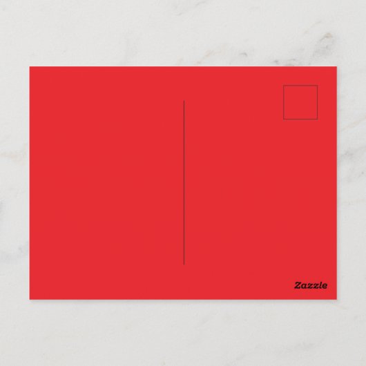 レトロお洒落ネコ子猫フローライエローレッドオレンジ ポストカード (裏面)