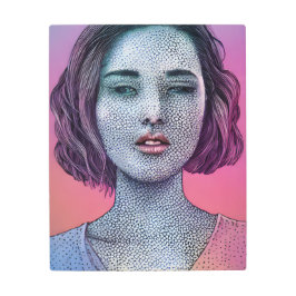 レトロお洒落ボヘミア抽象芸術90インスパイアs  メタルプリント