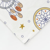 レトロお洒落マンダラボホパターン フリースブランケット (角)