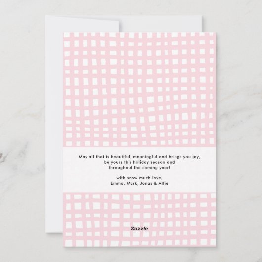 レトロお洒落手描きメリークリスマス2写真 シーズンカード (裏面)