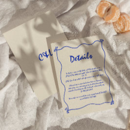 レトロお洒落手書きブ結婚ルーズ詳細 エンクロージャーカード