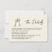 レトロお洒落手書き手書結婚の 出欠カード (正面)