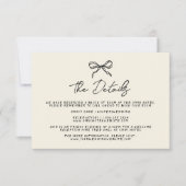 レトロお洒落手書き手書結婚の 出欠カード (正面)