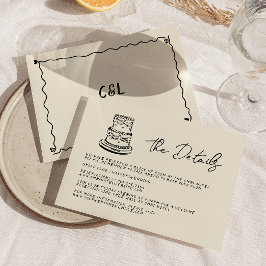 レトロお洒落手書き手書結婚の 出欠カード