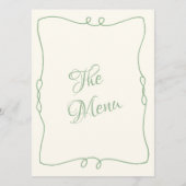 レトロお洒落手書き結婚モダンユニークの メニュー (裏面)