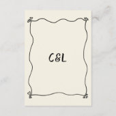 レトロお洒落手書結婚き詳細 エンクロージャーカード (裏面)