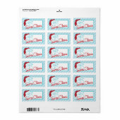 レトロからサンタクリスマスラベル ラベル (フルシート)