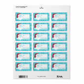 レトロからサンタラベル雪片 ラベル (フルシート)