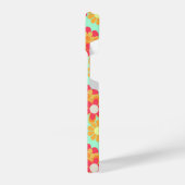 レトロかわいいお花デザイン♡ミントグリーン iPhoneケース (左側面)