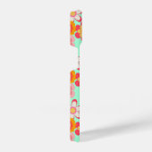 レトロかわいいお花デザイン♡ミントグリーン iPhoneケース (右側面)