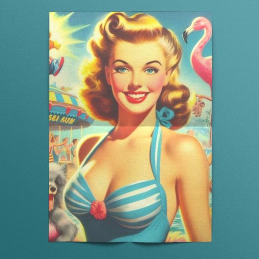 レトロかわいいキッチガール 薄葉紙