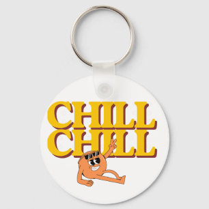 レトロかわいいキャラクターキーチェーン Chill Chill キーホルダー