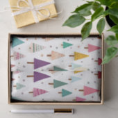 レトロかわいいクリスマスツリーズティッシュペーパー 薄葉紙 (ギフト)