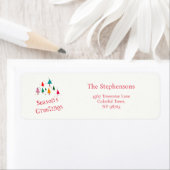 レトロかわいいクリスマスツリーズ差出人住所ラベル ラベル (インサイチュ)