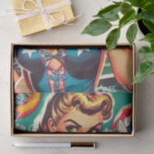 レトロかわいいサマーガール 薄葉紙 (ギフト)