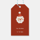 レトロかわいいサンタとフェアリーライトレッド ギフトタグ (裏面)