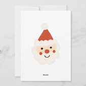 レトロかわいいサンタとフェアリーライトレッド シーズンカード (裏面)