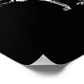 レトロかわいいスケルトンハンドブープドッキーハロウィーン ポスター (角)