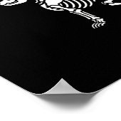 レトロかわいいスケルトンハンドブープドッキーハロウィーン ポスター (角)