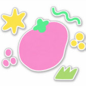 レトロかわいいステッカーセット シール (正面)