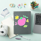 レトロかわいいステッカーセット シール (iPadカバー)
