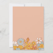 レトロかわいいデイジー誕生日 招待状 (裏面)