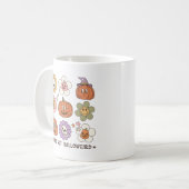 レトロかわいいハロウィーンの花 コーヒーマグカップ (正面左)